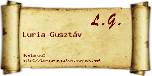 Luria Gusztáv névjegykártya