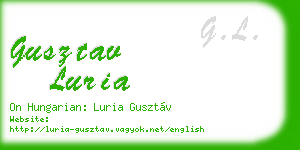 gusztav luria business card